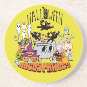 Dessous De Verre En Grès Mikitiez chat noir éffrayant halloween vibes ghoul