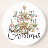 Dessous De Verre En Grès Mikitiez classe whitechristmas lumière jollyholly (Devant)