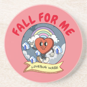 Dessous De Verre En Grès Mikitiez personnalisé valentine drôle lovebug logi