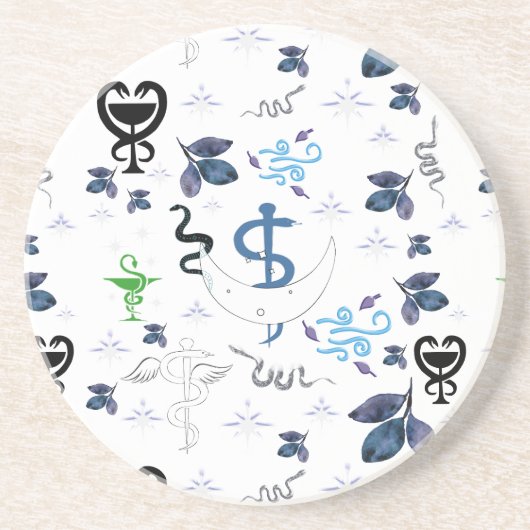 Dessous De Verre En Grès Mikitiez serpent serpent magie sorcière (Devant)