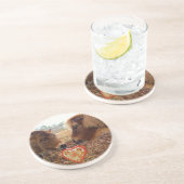 Dessous De Verre En Grès Miniature Donkey & Horse Valentine Heart (Côté)