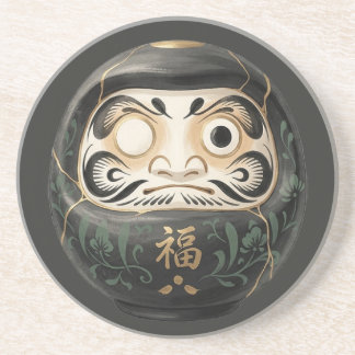 Dessous De Verre En Grès Minimaliste japonais Daruma | Zen Kintsugi