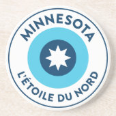 Dessous De Verre En Grès Minnesota - L'Étoile Du Nord (Devant)