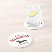 Dessous De Verre En Grès Minnesotan indigène - message fait sur commande (Côté)