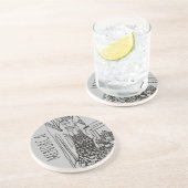 Dessous De Verre En Grès Minorque (Côté)