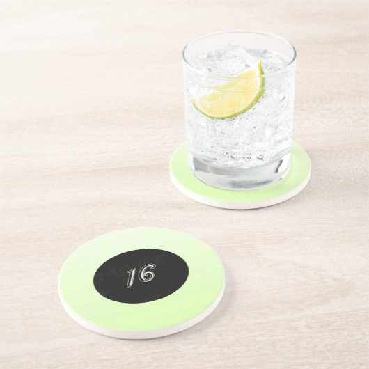 Dessous De Verre En Grès Mint Green (Côté)