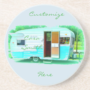 Dessous De Verre En Grès Minuscule remorque de voyage en lacets Thunder_Cov