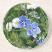 Dessous De Verre En Grès minuscules fleurs bleues (Devant)