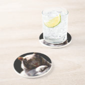 Dessous De Verre En Grès Mirage blanc de tigre (Côté)