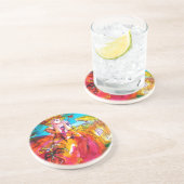 Dessous De Verre En Grès MIRANDOLINA / Masques de carnaval vénitien (Côté)