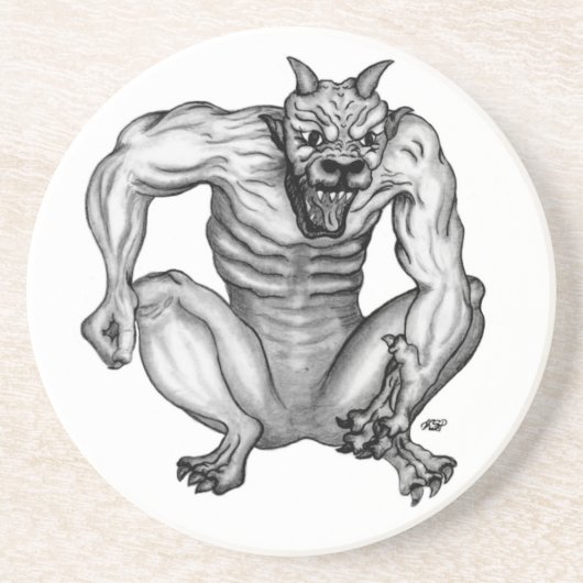 Dessous De Verre En Grès Mischwesen - Troll Teufel und Golem (Devant)