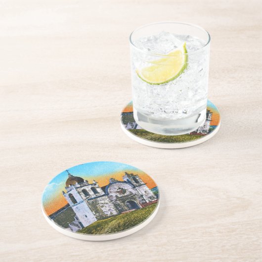 Dessous De Verre En Grès Mission de Carmel (Côté)