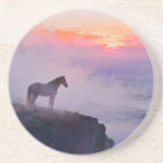 Dessous De Verre En Grès Misty Mountain Top Memories