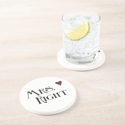 Dessous De Verre En Grès Mme Right (Côté)