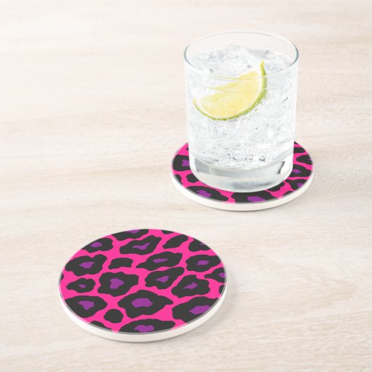 Dessous De Verre En Grès Mod Leopard (Côté)