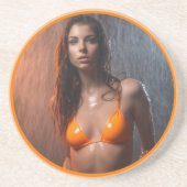 Dessous De Verre En Grès Modèle de bikini orange clair (Devant)