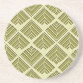 Dessous De Verre En Grès Modèle de feuille carrée Gold Lime Light (Devant)