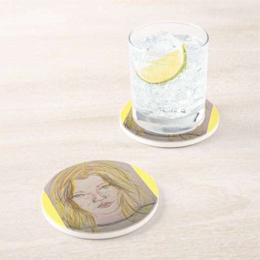 Dessous De Verre En Grès Modèle fille (Côté)