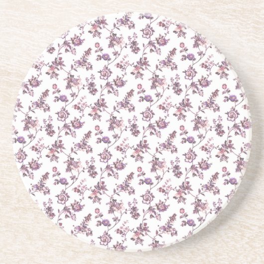 Dessous De Verre En Grès Modèle floral (Devant)