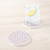 Dessous De Verre En Grès Modèle floral (Côté)