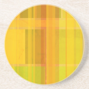 Dessous De Verre En Grès Moderne Abstrait Couleurs Citronnées Colorées