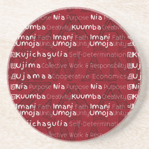 Dessous De Verre En Grès Moderne Happy Kwanzaa