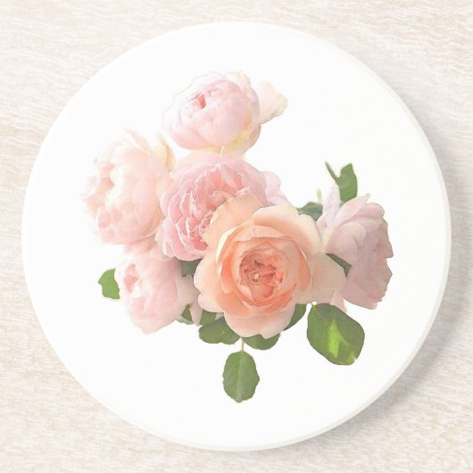 Dessous De Verre En Grès Moderne modèle élégant de roses tendance Design (Devant)