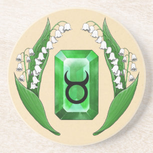 Dessous De Verre En Grès Mois de naissance mai Taurus