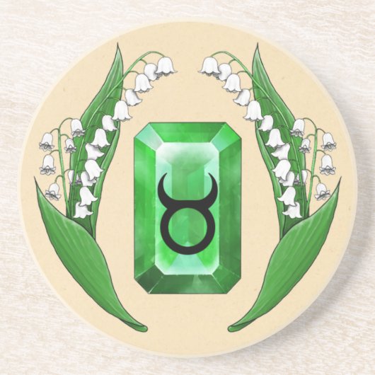 Dessous De Verre En Grès Mois de naissance mai Taurus (Devant)