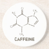 Dessous De Verre En Grès Molécule de caféine (Devant)