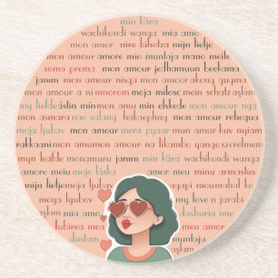 Dessous De Verre En Grès Mon Amour