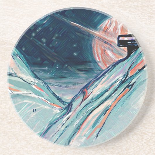 Dessous De Verre En Grès Mon futur chez soi dans l'espace (Devant)