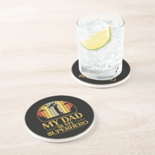 Dessous De Verre En Grès Mon papa est mon super héros