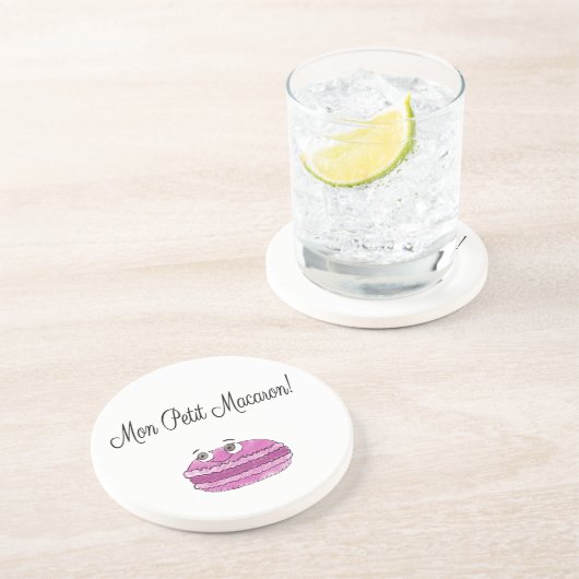 Dessous De Verre En Grès Mon Petit Macaron (Côté)