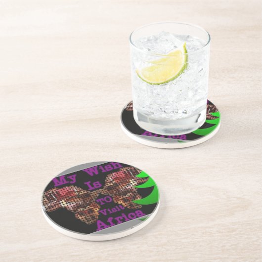 Dessous De Verre En Grès Mon souhait (Côté)