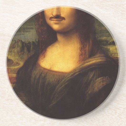 Dessous De Verre En Grès mona lisa moustache (Devant)