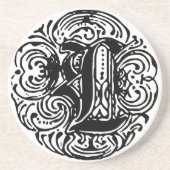 Dessous De Verre En Grès Monarchie "L" (Devant)