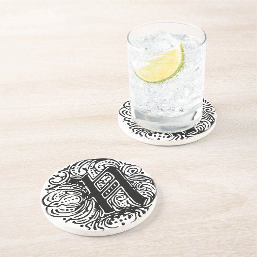 Dessous De Verre En Grès Monarchie "N" (Côté)