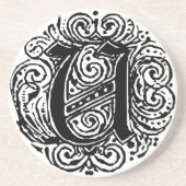 Dessous De Verre En Grès Monarchie "U" (Devant)