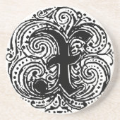 Dessous De Verre En Grès Monarchie "X" (Devant)