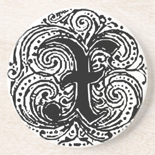 Dessous De Verre En Grès Monarchie "X" (Devant)