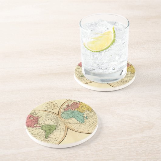 Dessous De Verre En Grès Monde 3 (Côté)