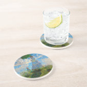 Dessous De Verre En Grès Monet Femme Parasol Impressionnisme (Côté)