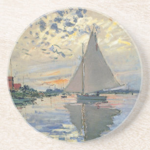 Dessous De Verre En Grès Monet Sailboat Français Impressionnisme Art classi