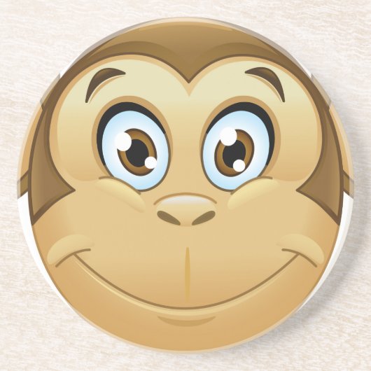 Dessous De Verre En Grès monkey emoji (Devant)