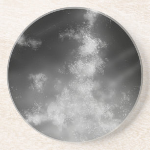 Dessous de verre en grès monochrome gris ciel de n