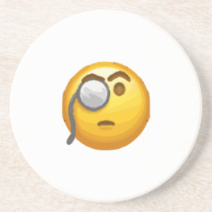 Dessous De Verre En Grès monocle émoji
