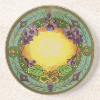 Dessous De Verre En Grès Monogram Belle Epoch French Violet Coaster