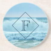 Dessous De Verre En Grès Monogram Ocean Wave Crashing on Shore (Devant)