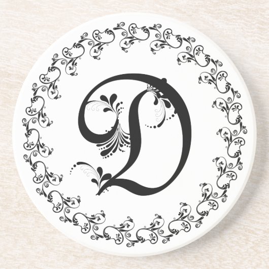 Dessous De Verre En Grès Monogramme D Volanté (Devant)
